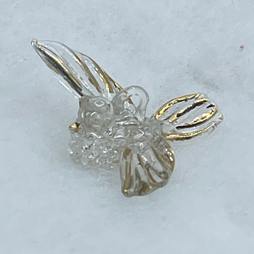 Vintage spun glass bird ornament 2X2.5” Murano glass